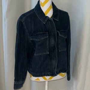 Old Navy Dark Denim Cropped Jean Jacket